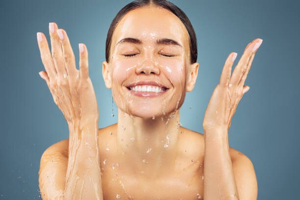 Facial cleansing brush woman face wash indian woman