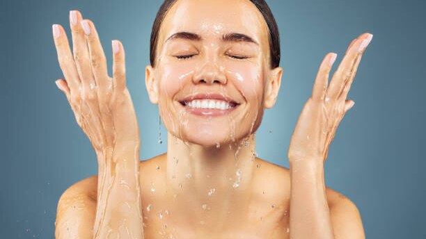 Facial cleansing brush woman face wash indian woman