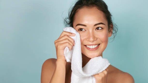 Facial cleansing brush woman face wash indian woman