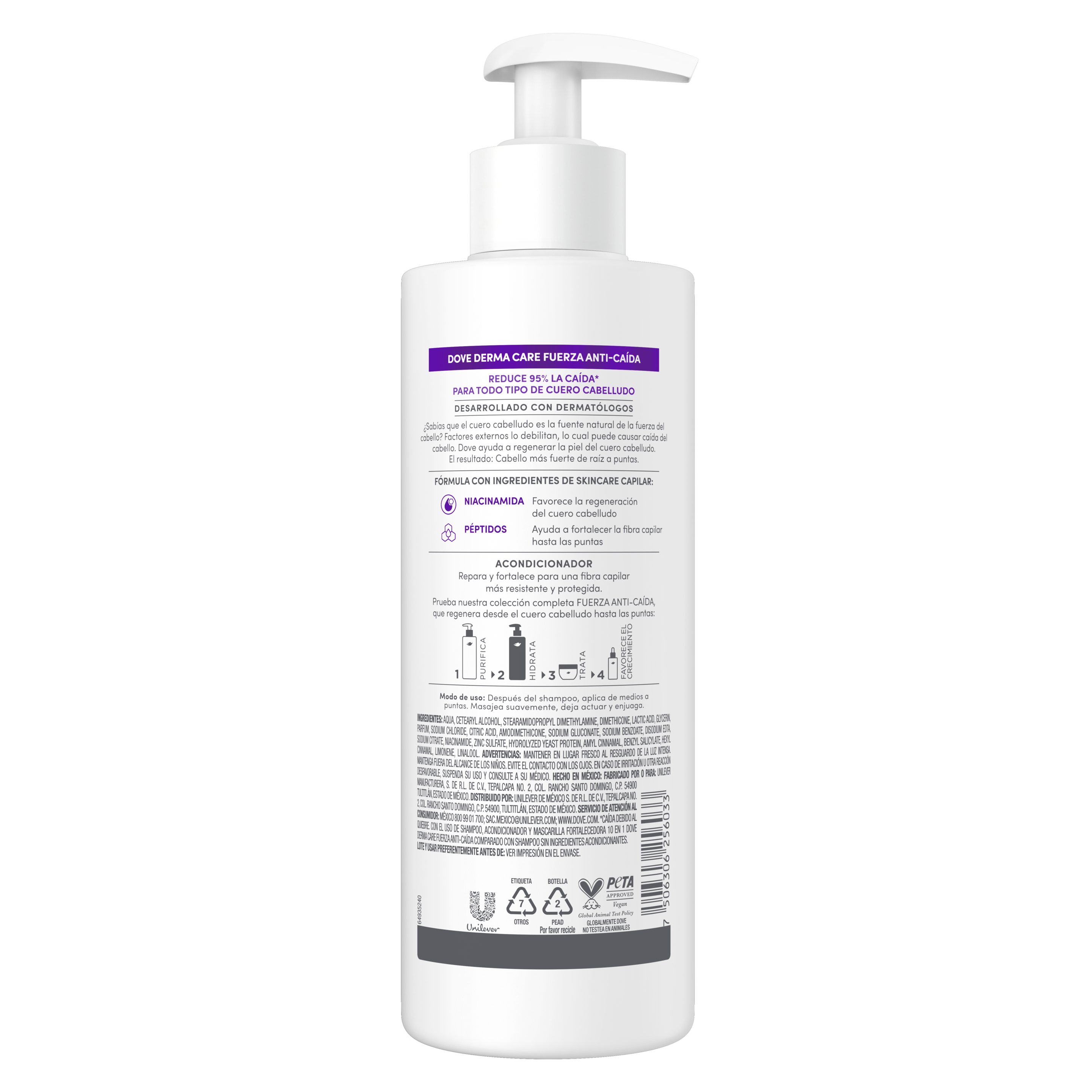 Acondicionador Dove Derma Fuerza Anti-caída 400 ml