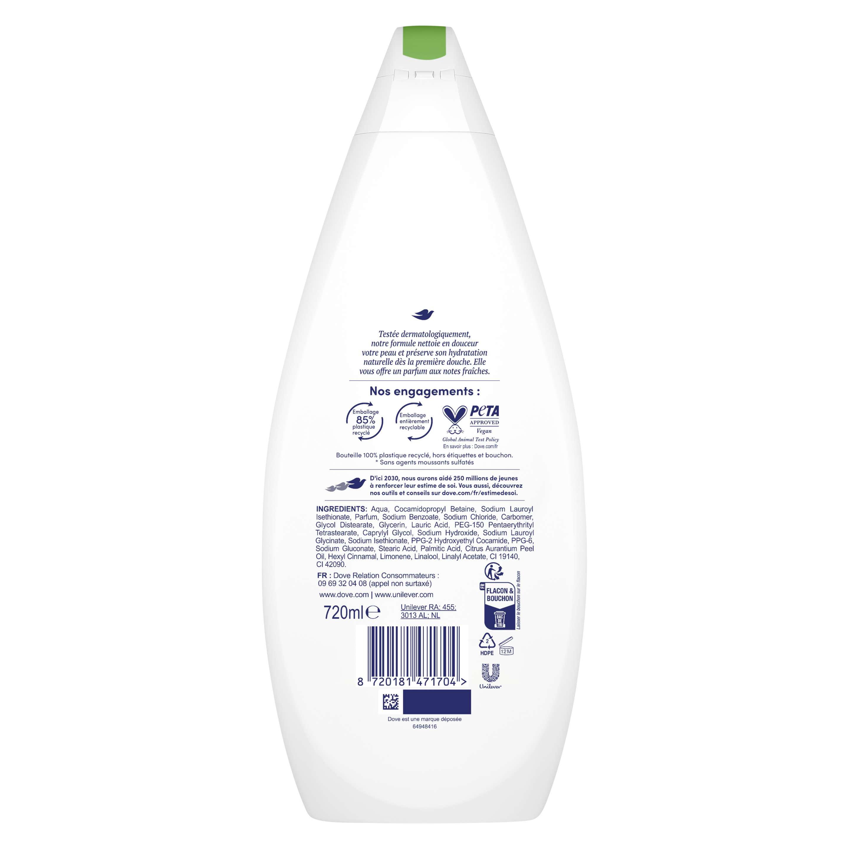 Dove Gel Douche Fraîcheur 720ml