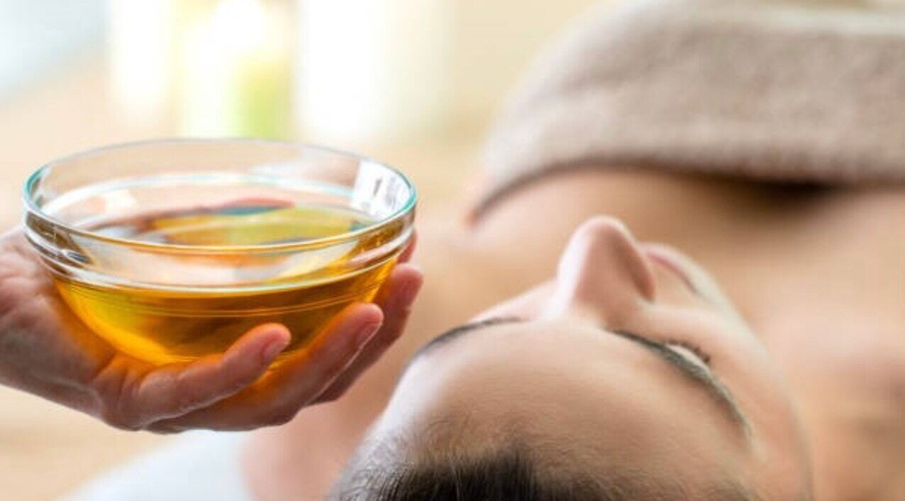head massager woman oil