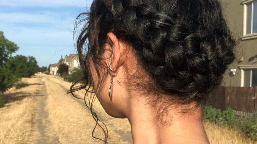 How to Stay Cool During the Summer with Long Hair brown TRESemmé Keratin Smooth Serum braids