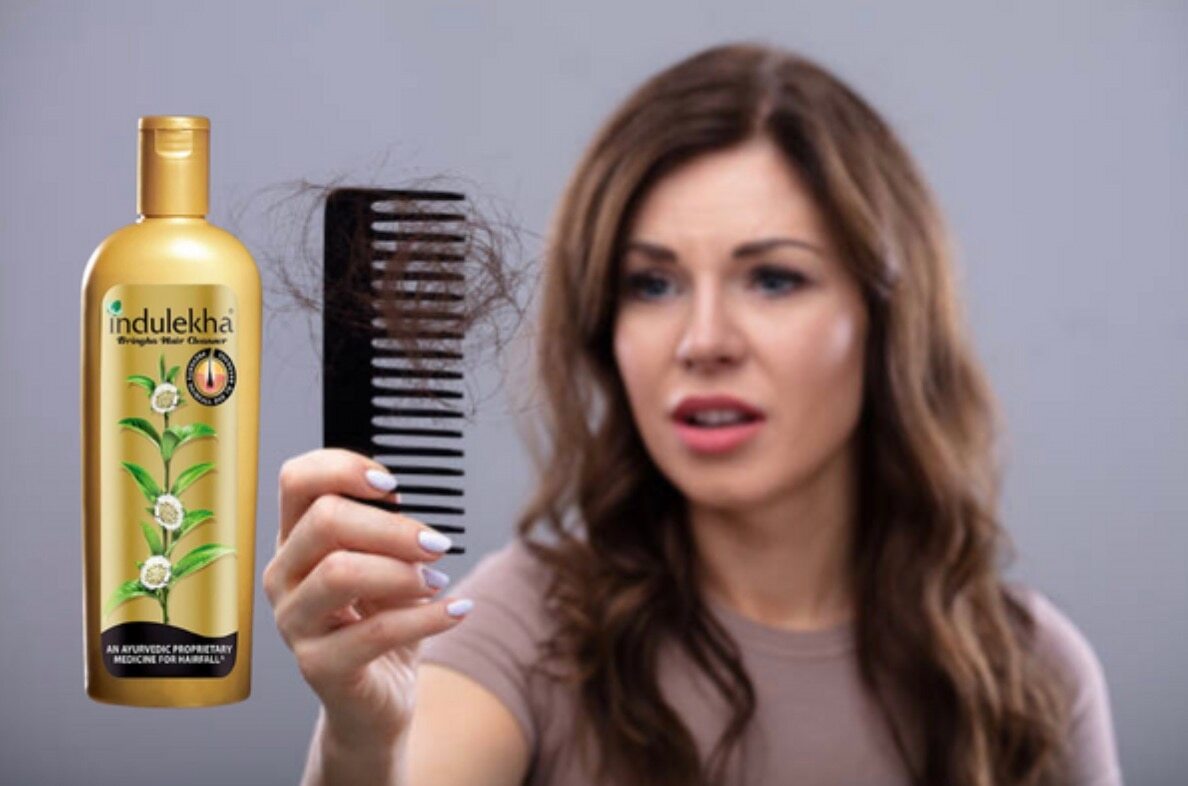 chemical free shampoo long brown curly hair woman