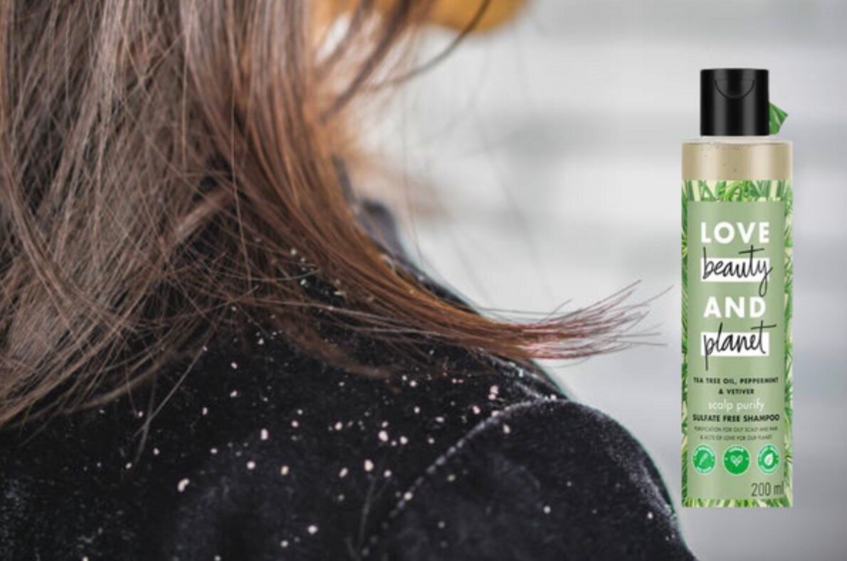 chemical free shampoo long brown curly hair woman