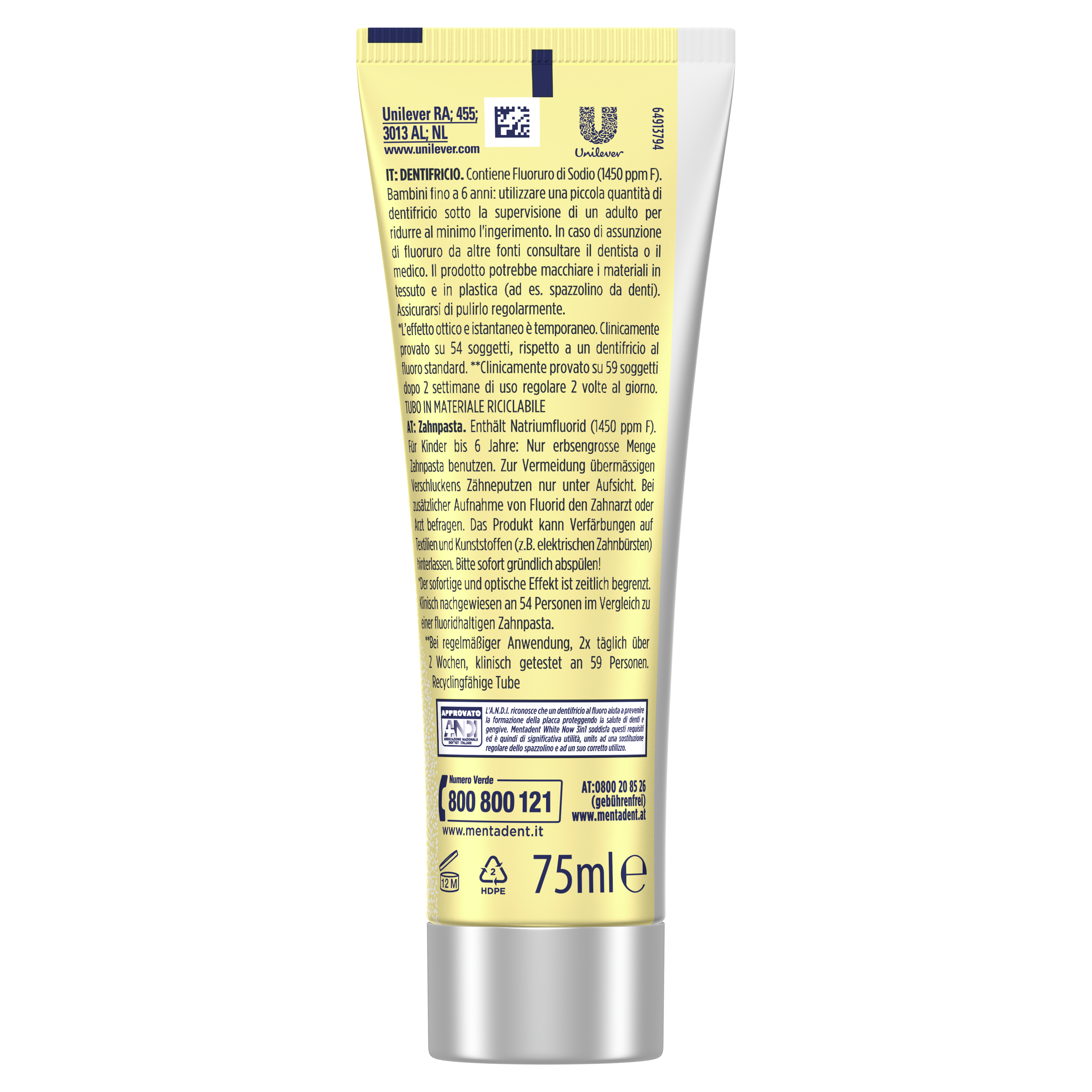 Mentadent WHITE NOW 3IN1 Bye Bye Imperfections