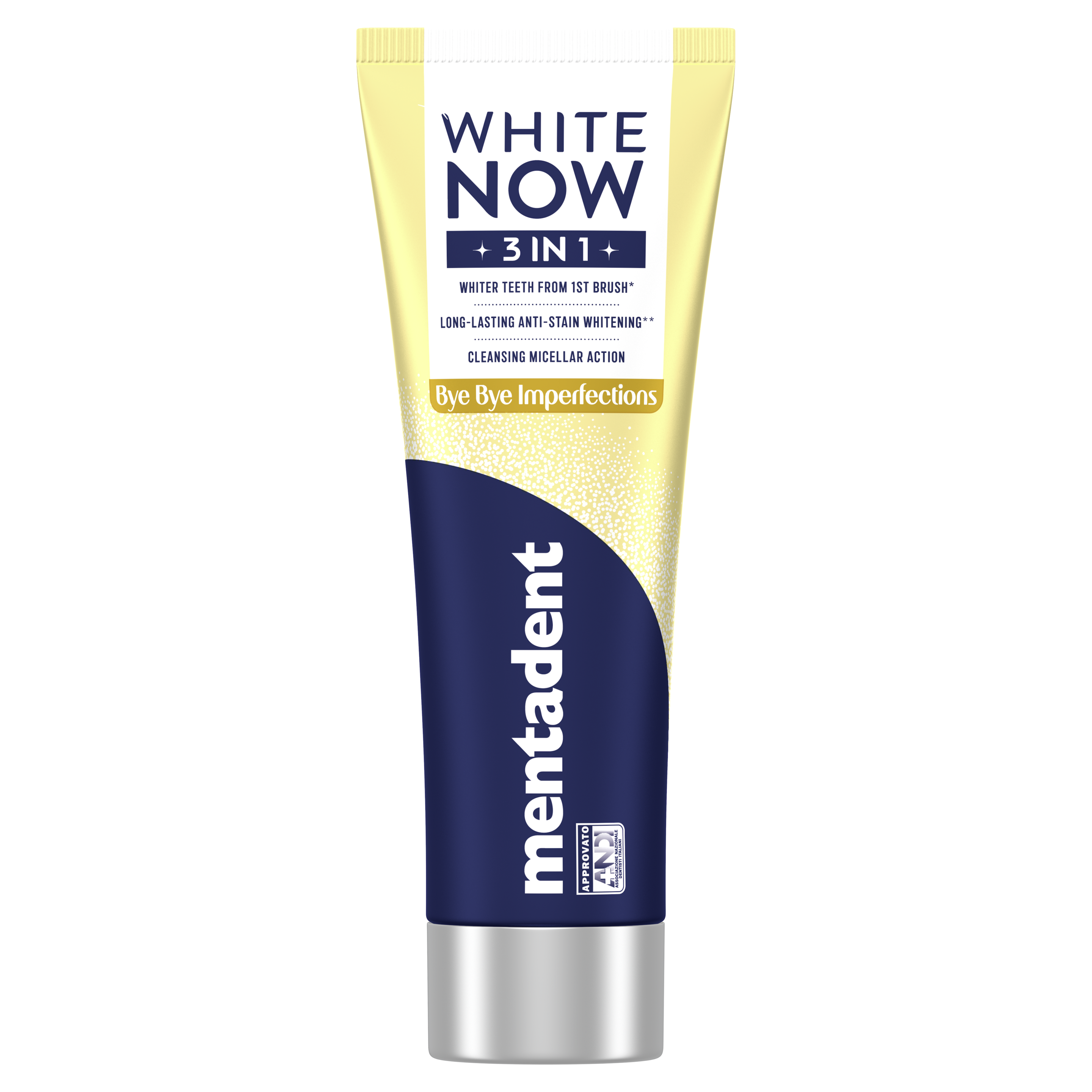 Mentadent WHITE NOW 3IN1 Bye Bye Imperfections