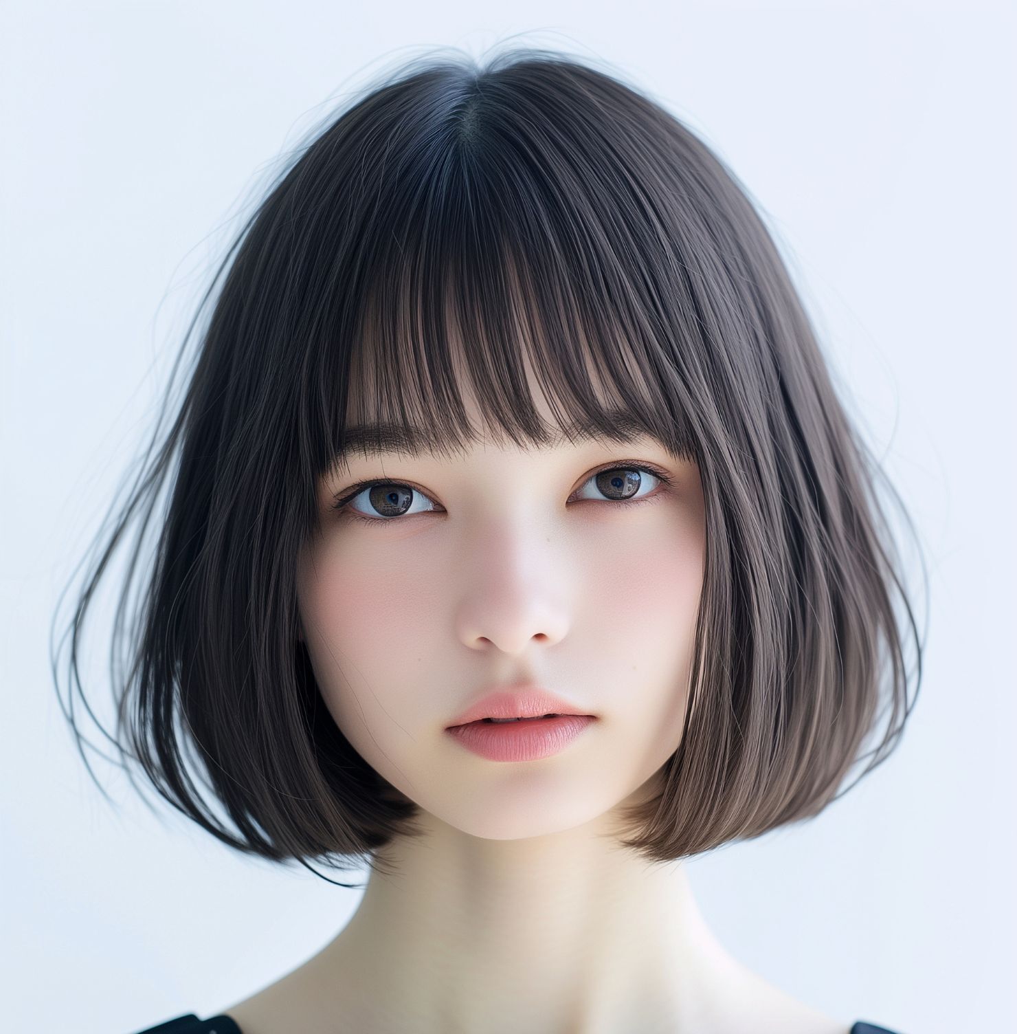 Tóc Bob ép cụp đuôi cho mặt kim cương