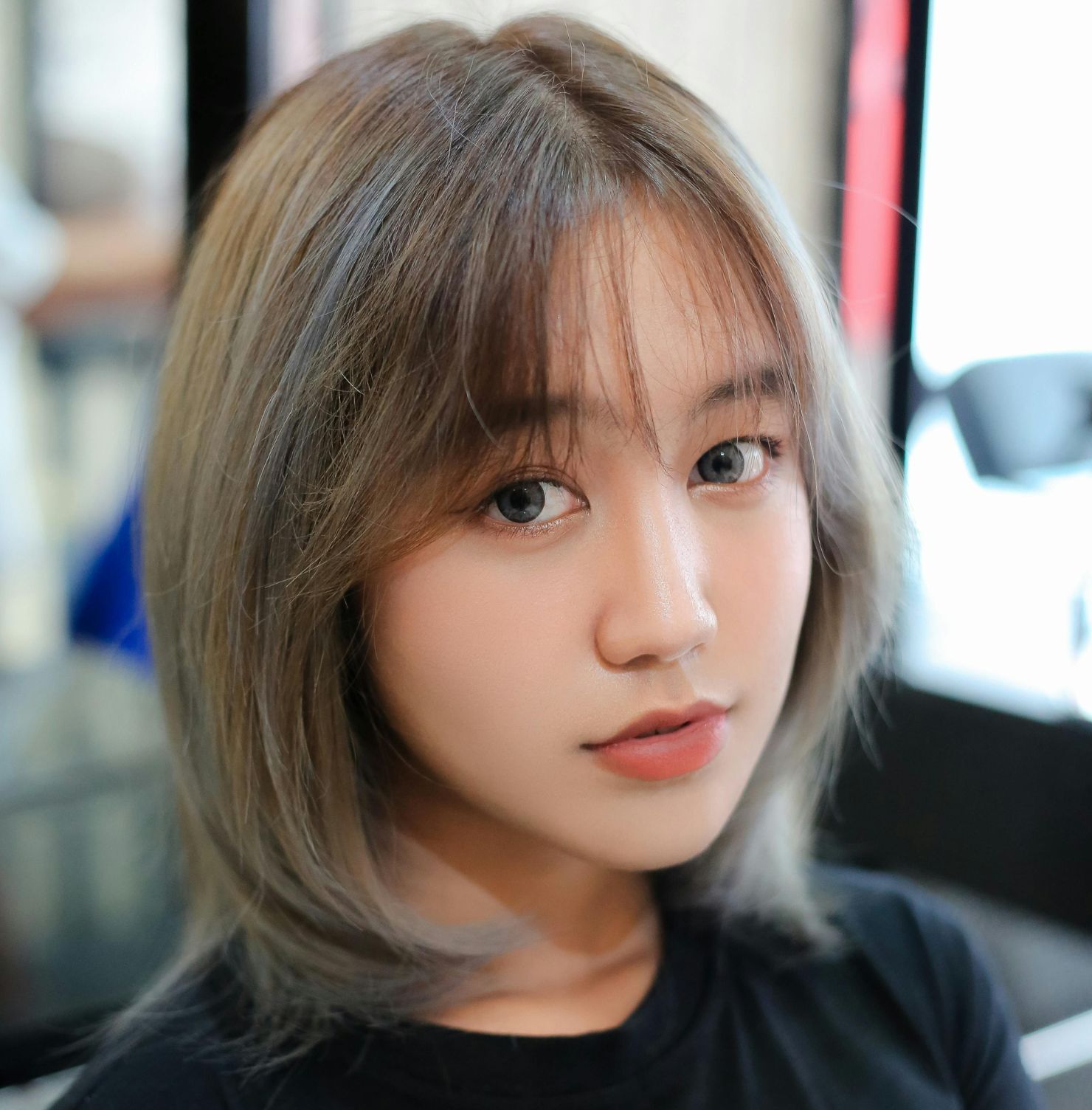 Tóc Lob ép cụp cho mặt tròn