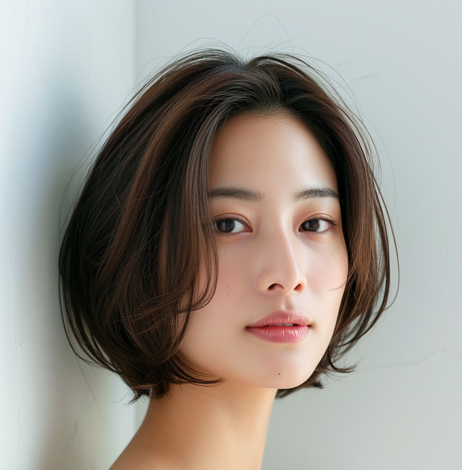 Tóc ngắn uốn phồng mái bay