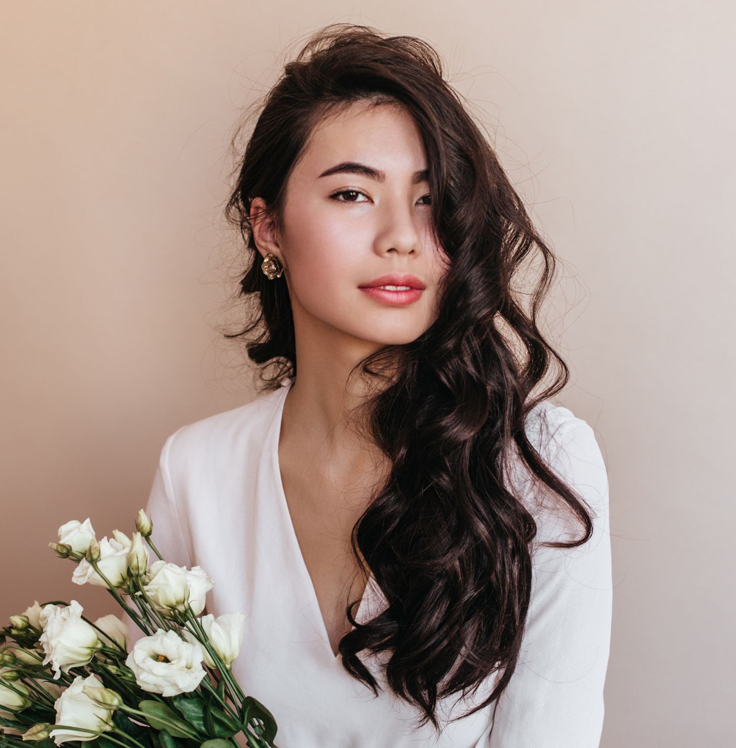 Tóc uốn gợn sóng cho mặt kim cương