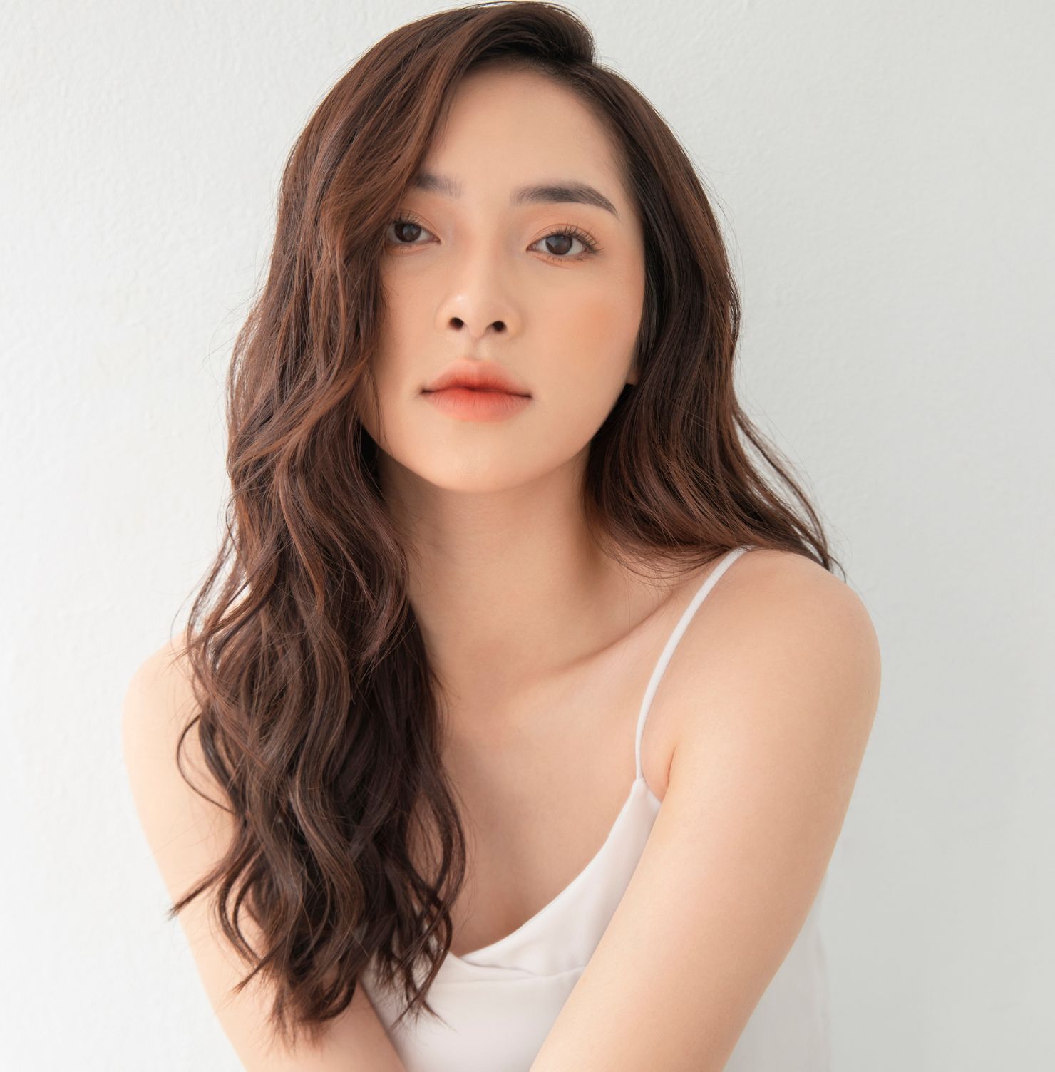 Tóc uốn gợn sóng mái dài