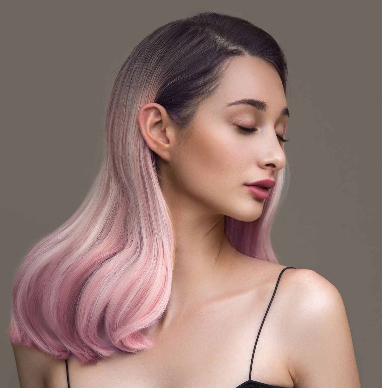 Tóc màu nâu lạnh ombre