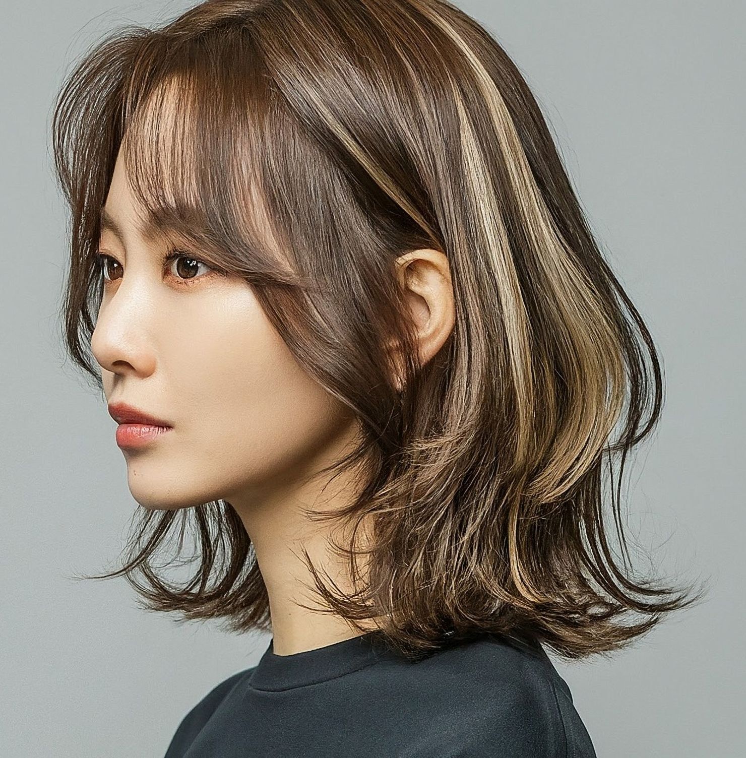 Tóc màu nâu lạnh babylights