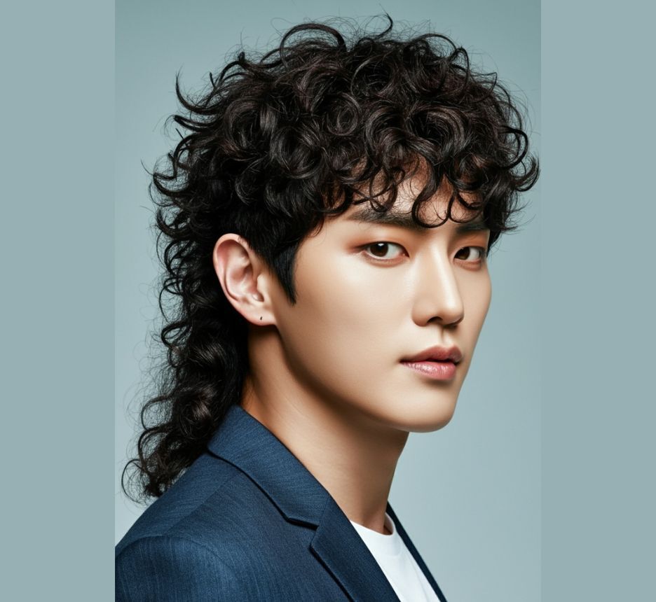 Tóc con sâu Mullet uốn xoăn lọn nhỏ.