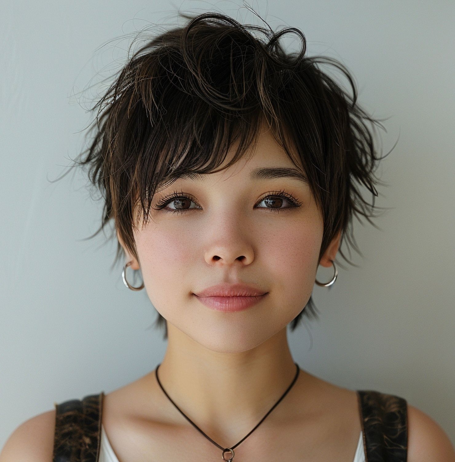  Tóc tỉa layer tomboy cho nữ mặt tròn