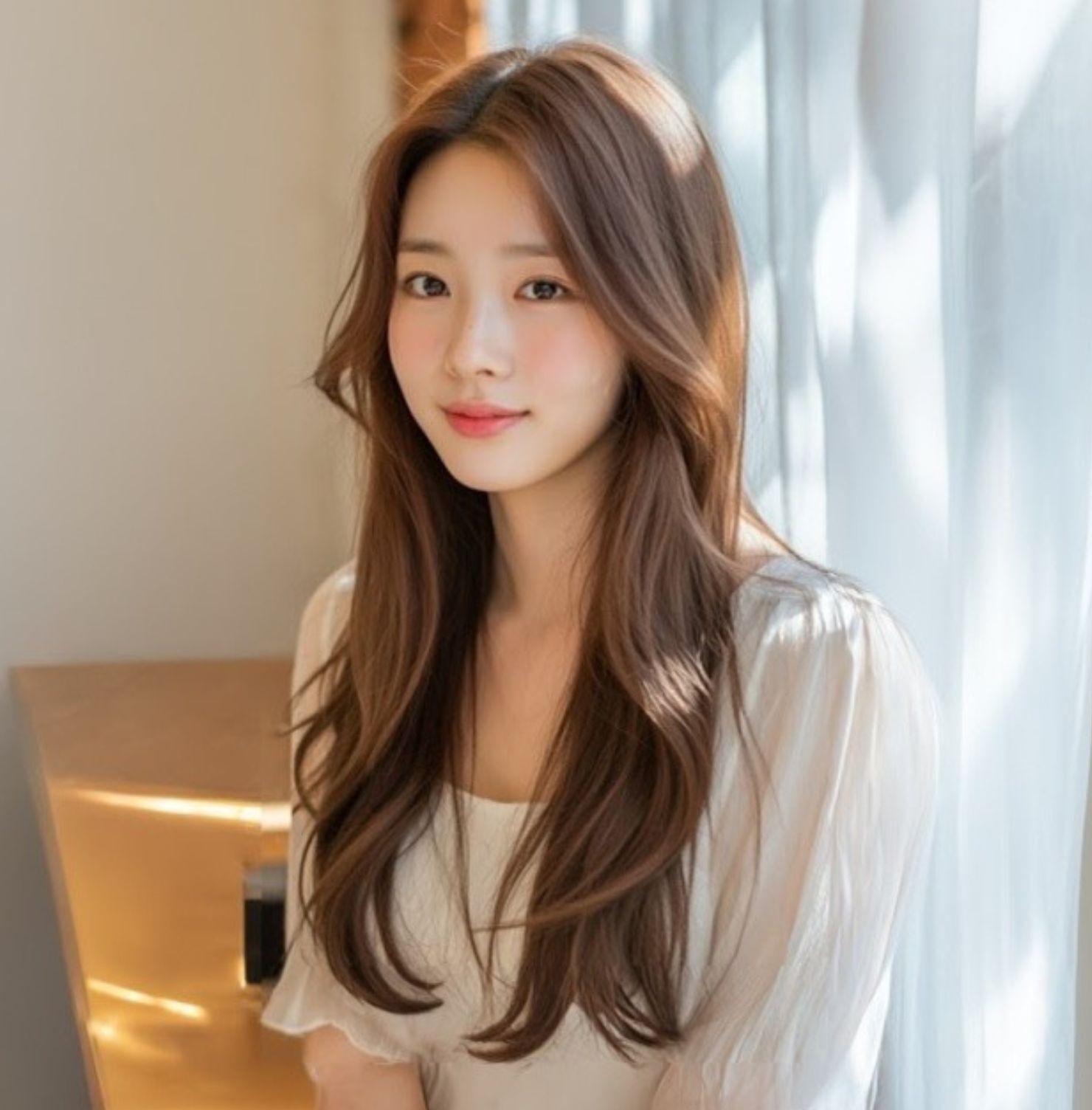 Tóc layer dài uốn xoăn lơi