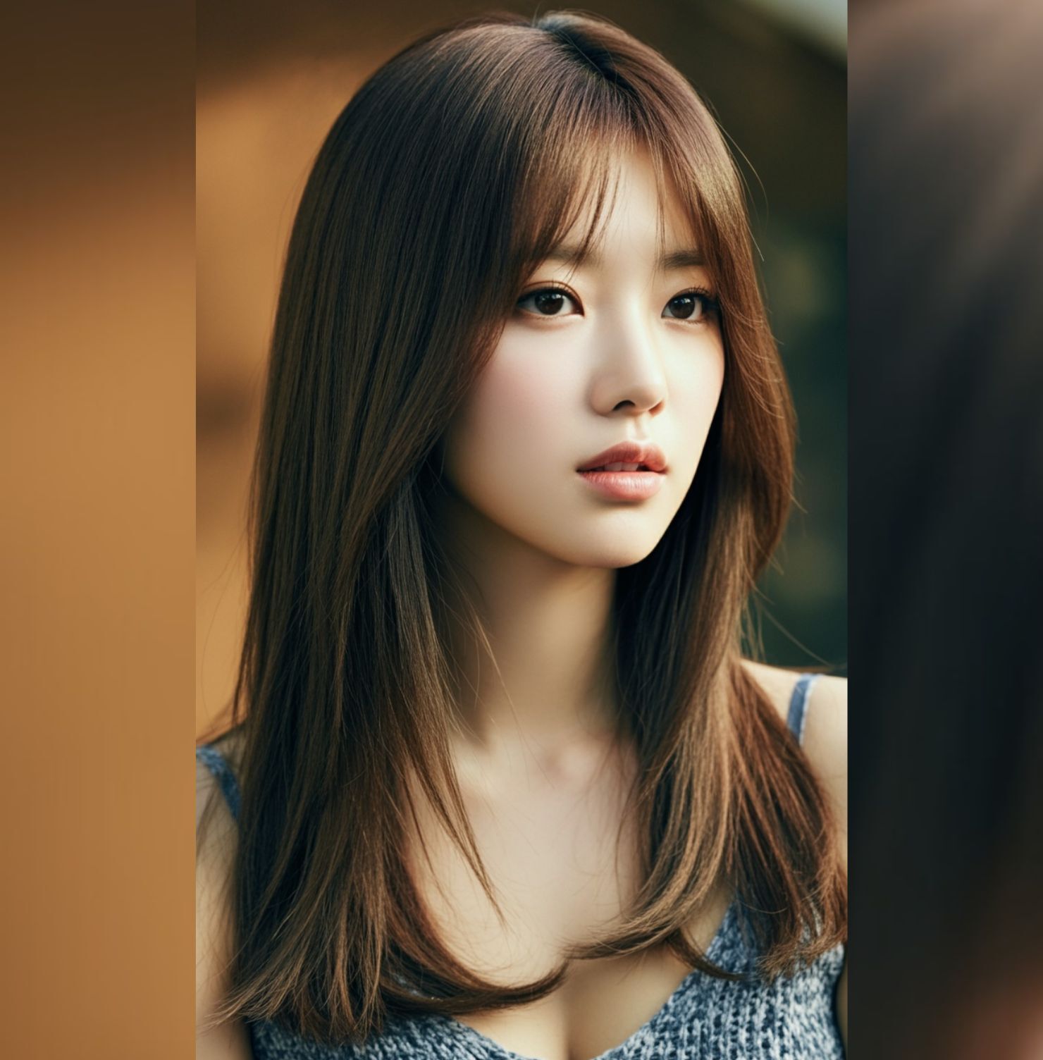 Tóc layer dài mái thưa