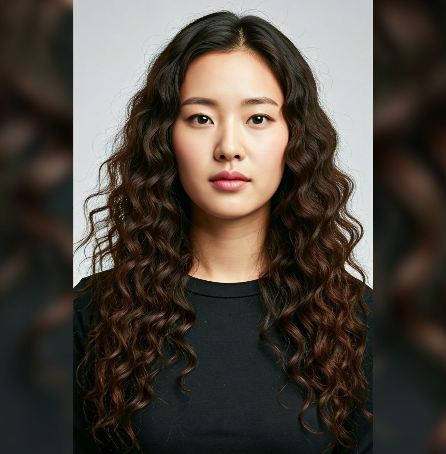 Tóc layer dài xoăn cho nữ mặt vuông