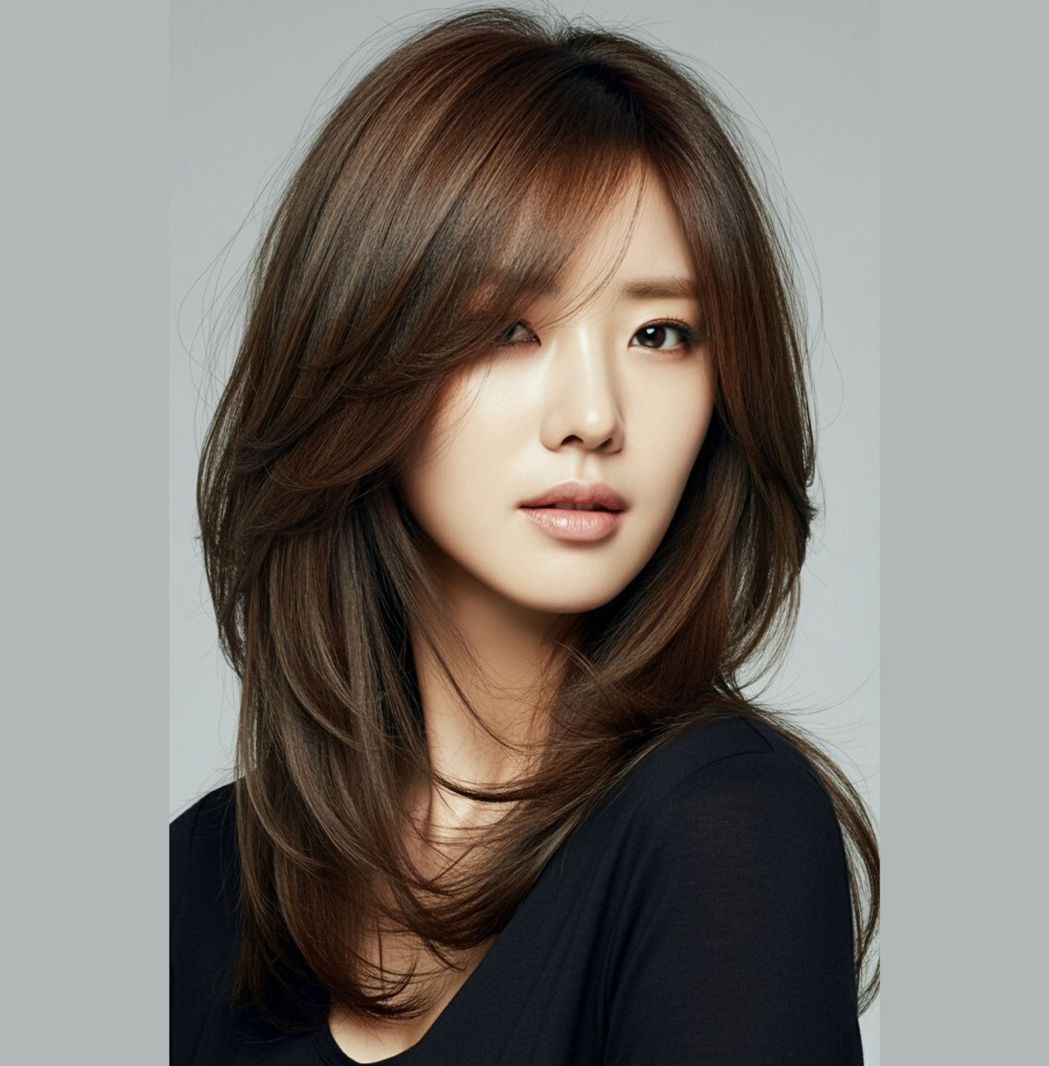 Tóc ép cụp tỉa Layer