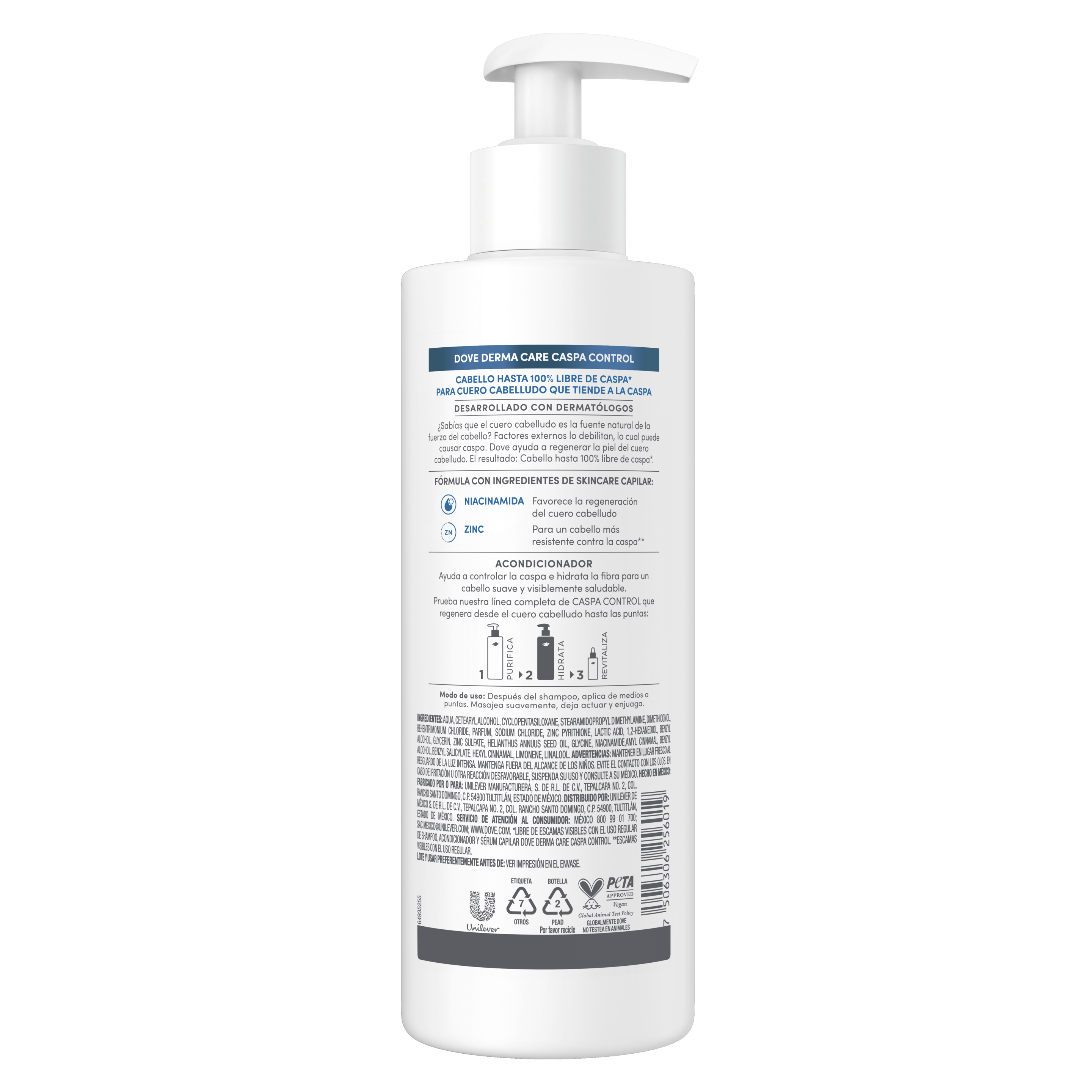 Acondicionador Dove Derma Care Caspa Control 400 ml