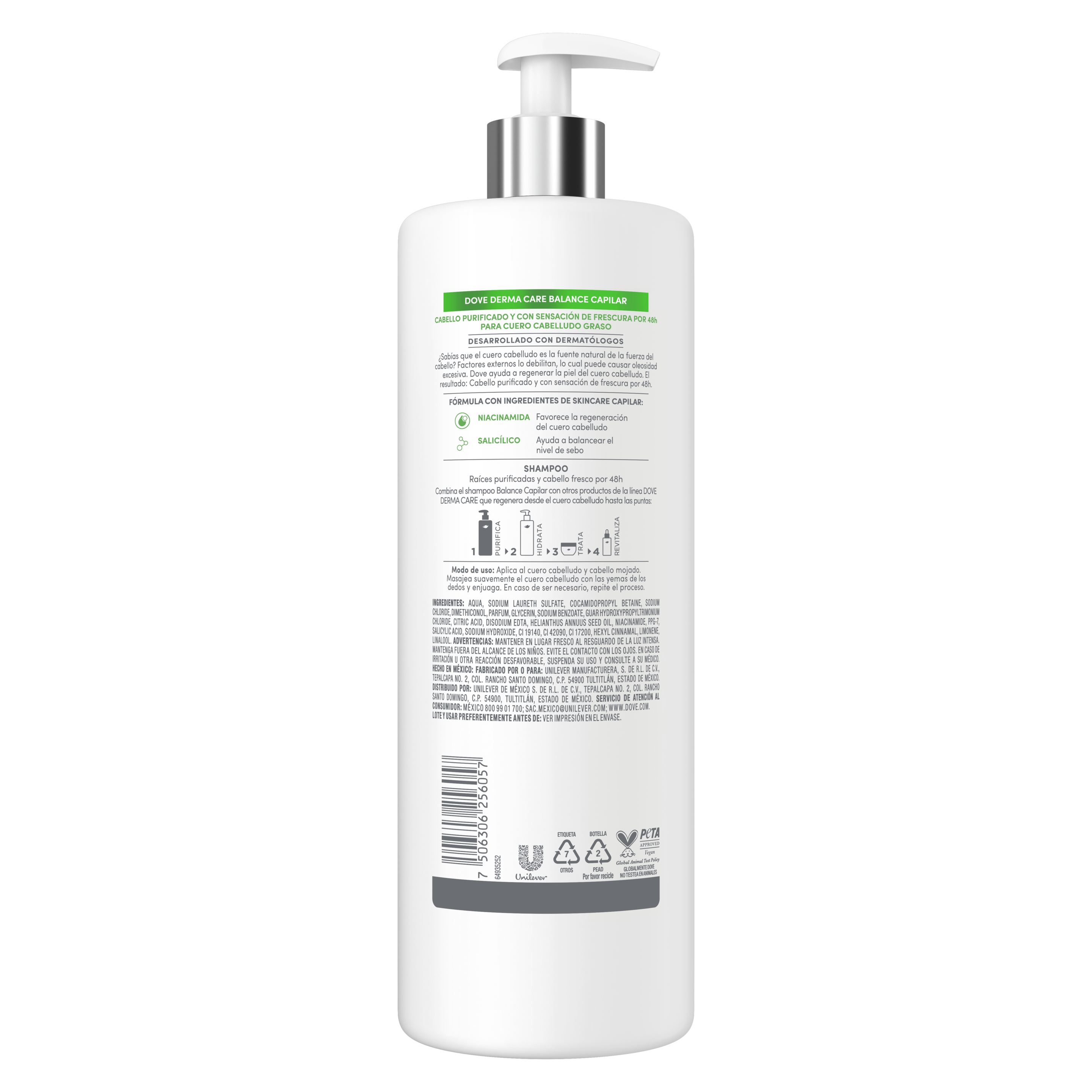 Shampoo Dove Derma Care Balance Capilar 675 ml