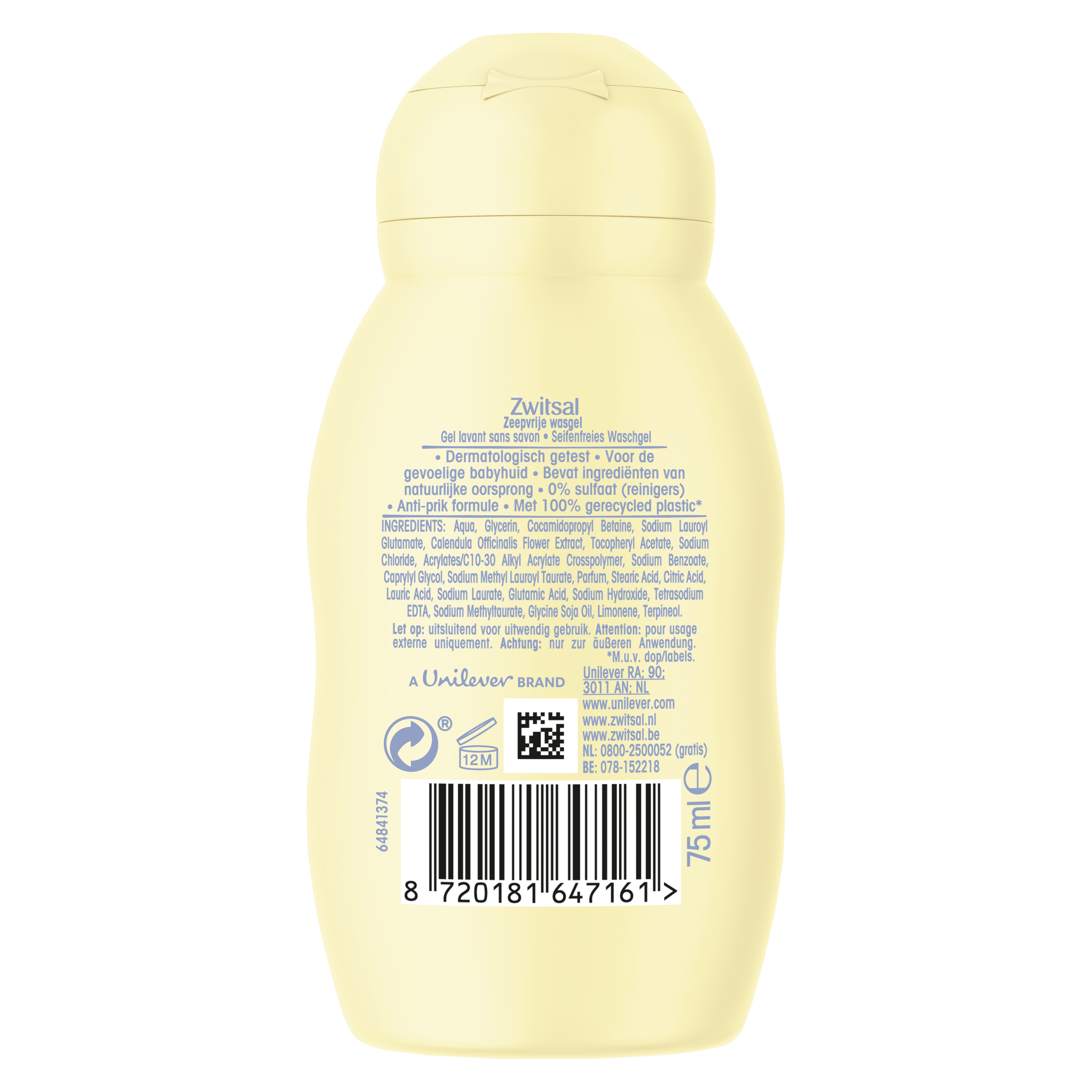 Zeepvrije Wasgel 75 ml