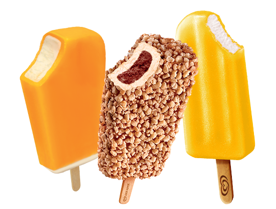 Close-up short of Creamsicle, Chocolate Éclair Bar and Chemisse Coconut & Pineapple Bar