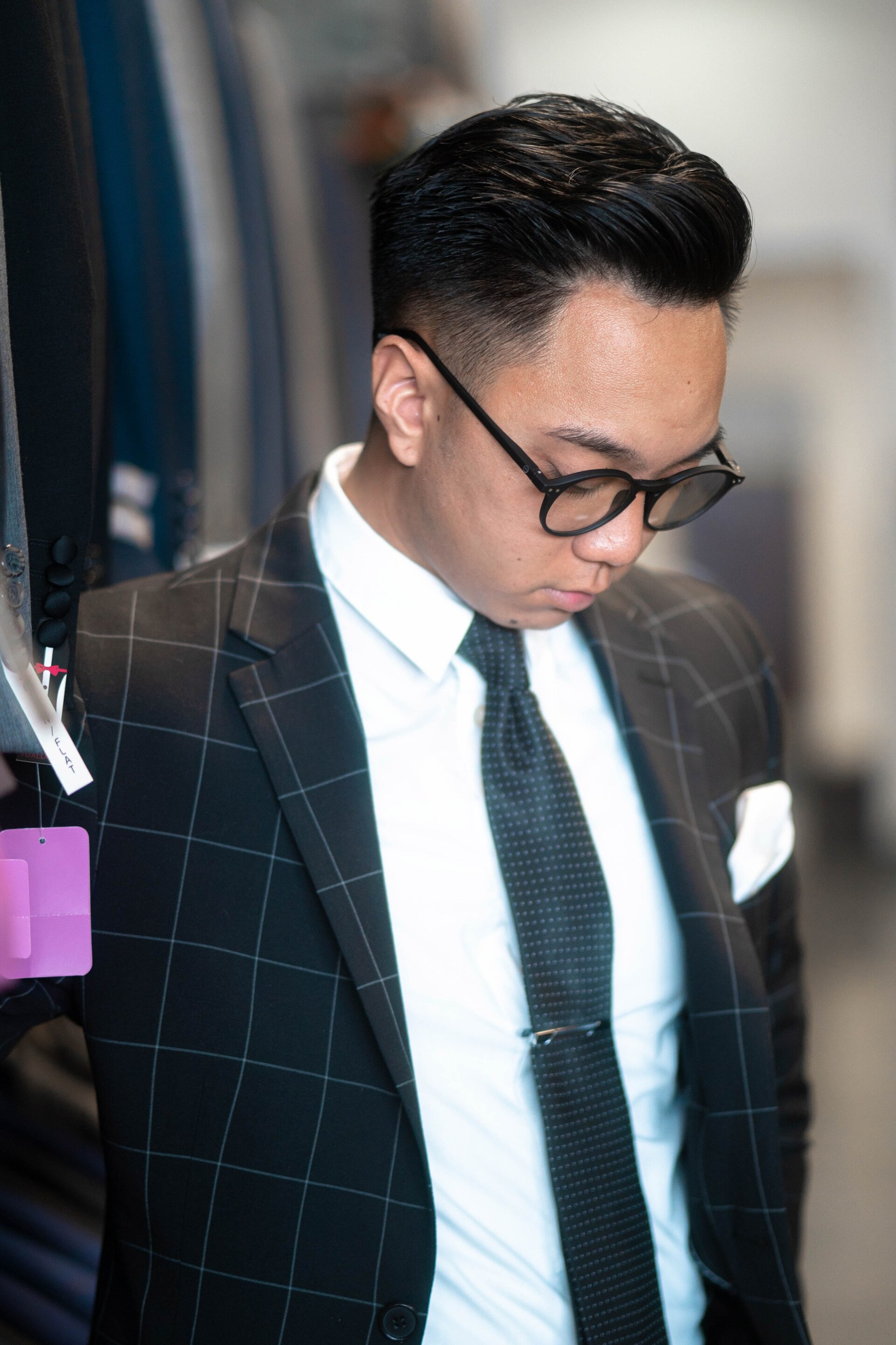 short haircuts: man with a classic fade hairstyle
