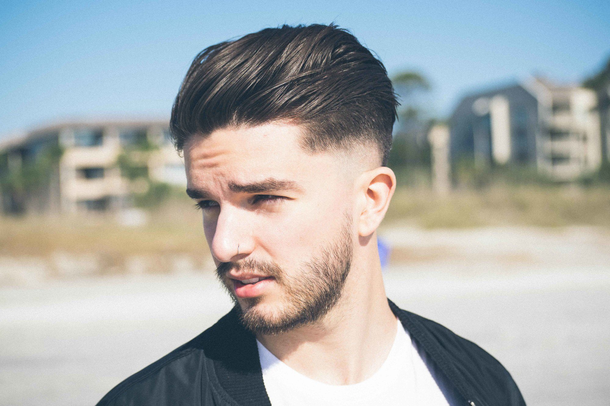 man with a faded undercut hairstyle
