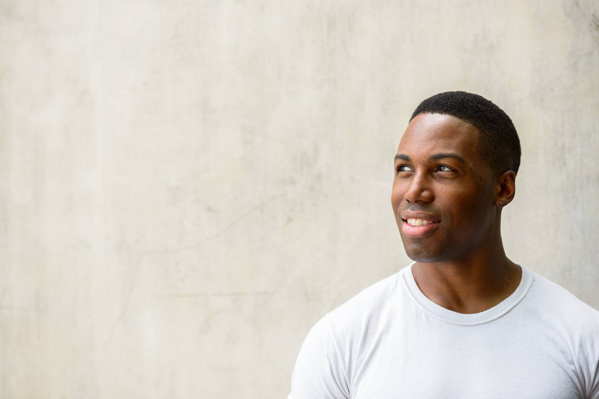 man with short hairstyle
