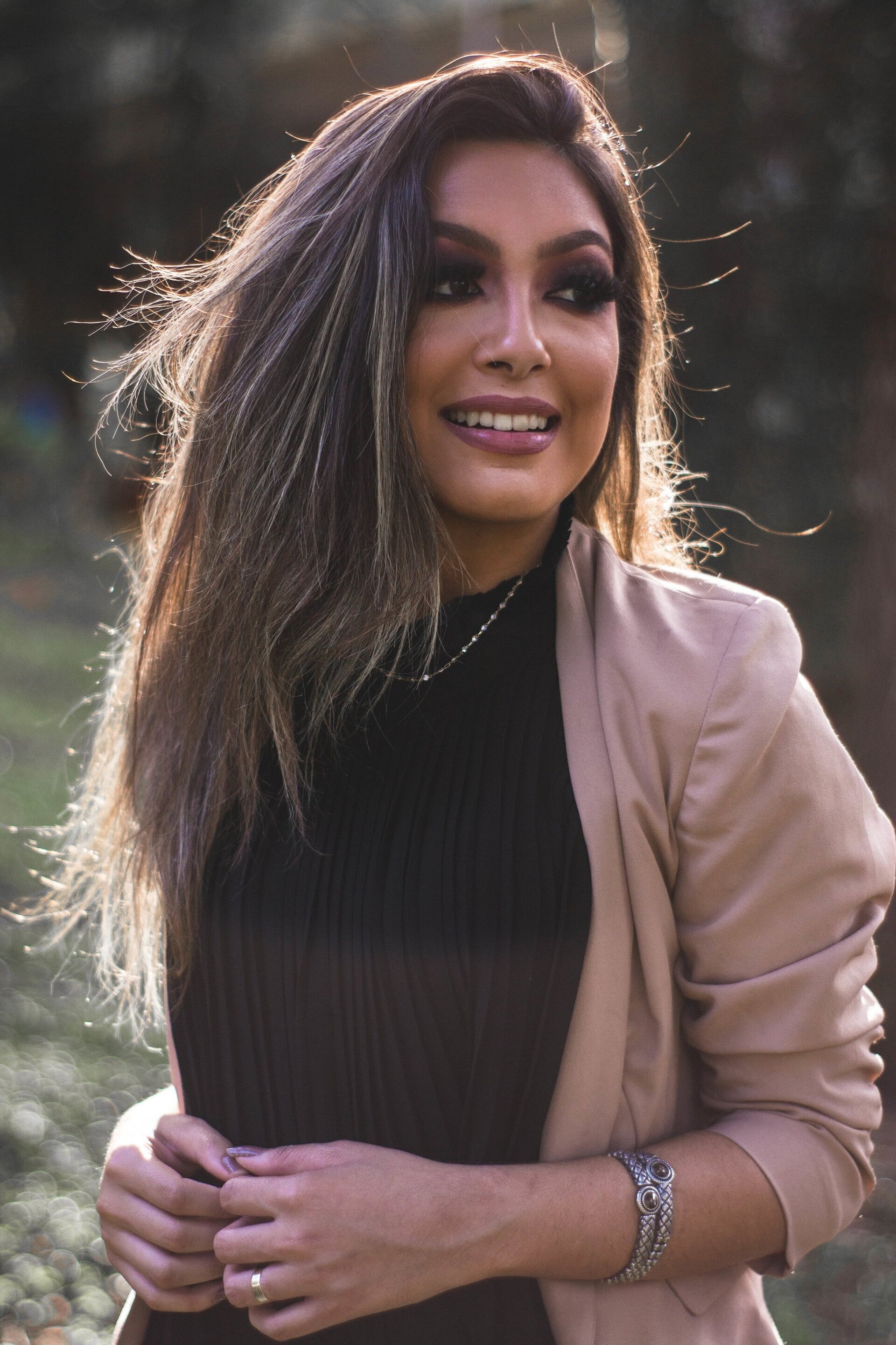 Cool brown balayage hair