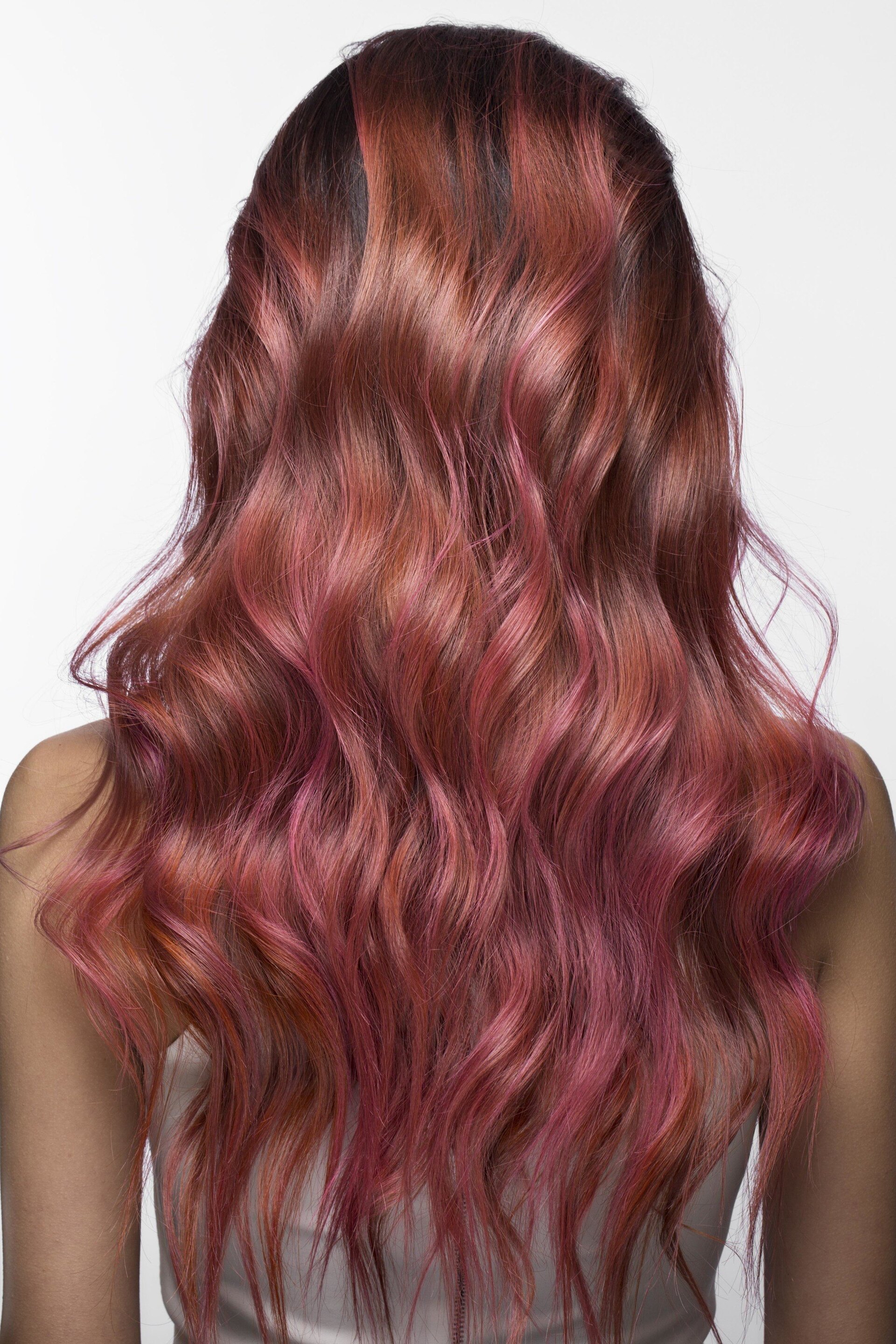 long red wavy hair