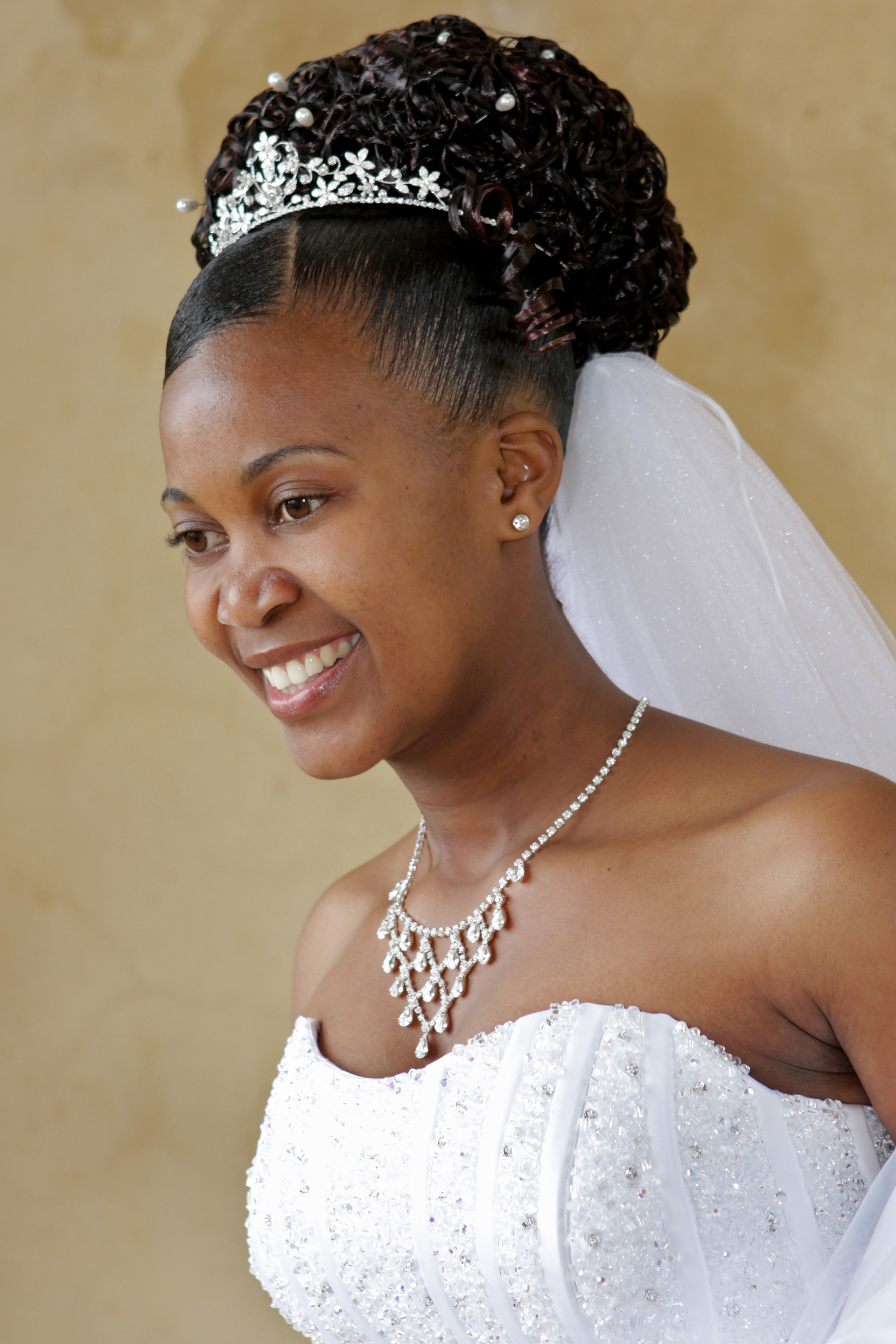 natural hair wedding hairstyle updo