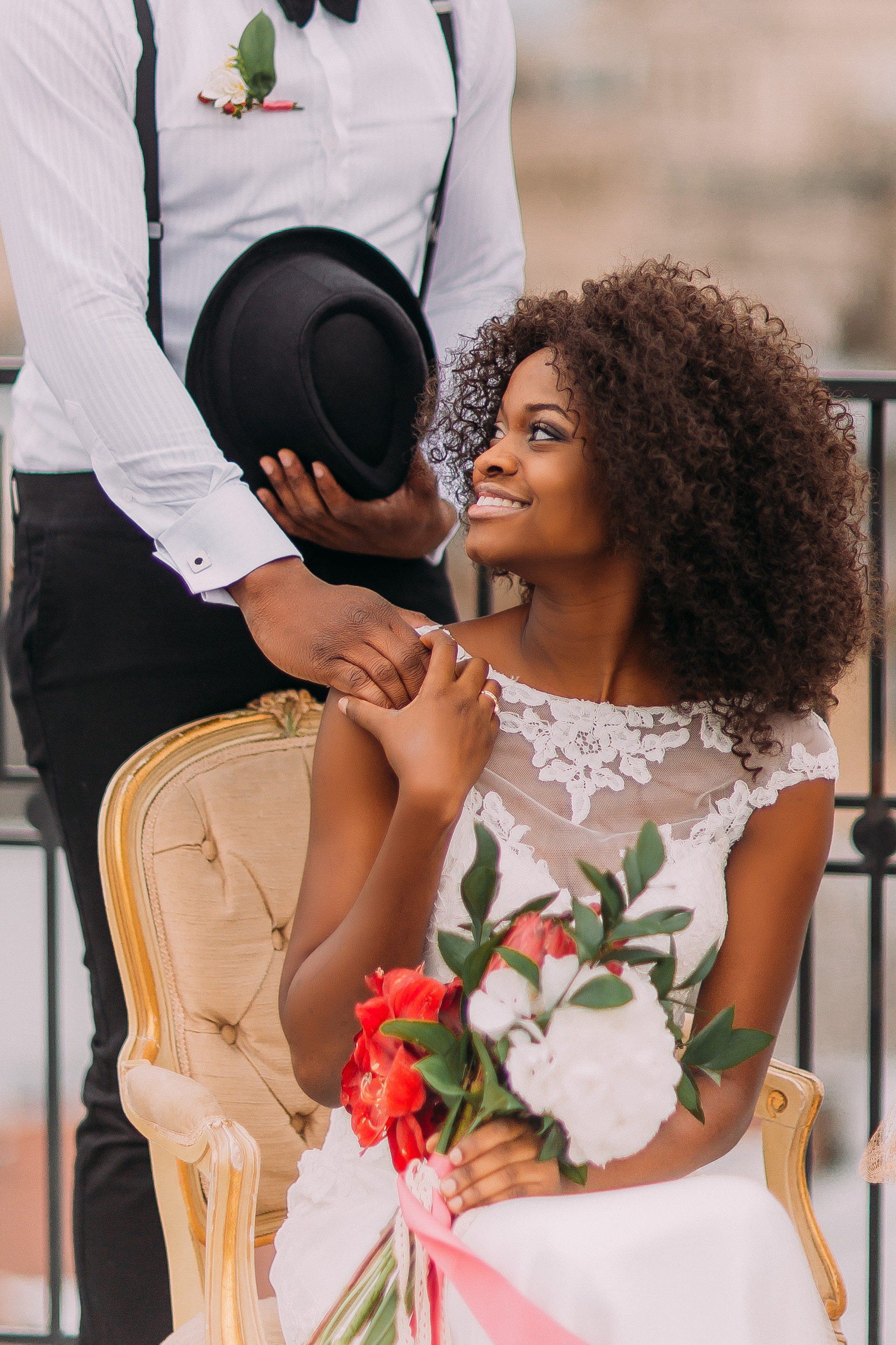 natural hair curly wig wedding hairstyle