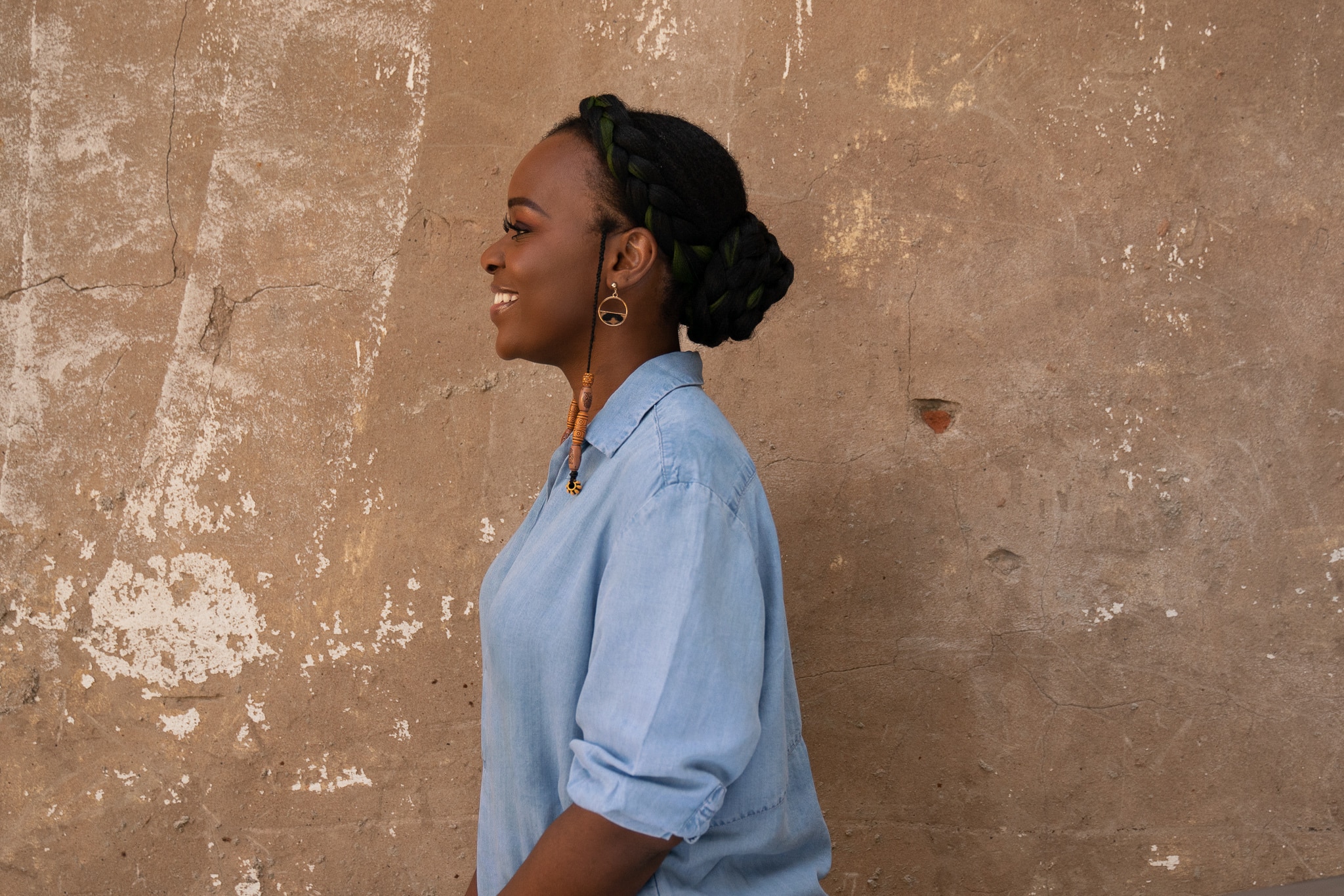 Natural Hair Styles: Chunky low bun