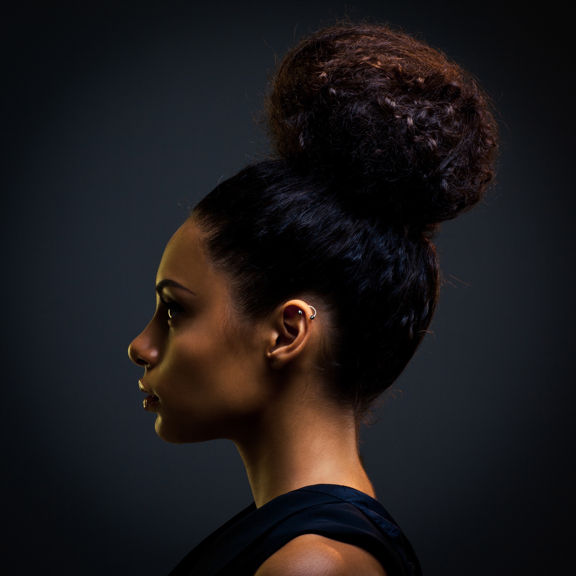 Natural Hair Styles: High bun