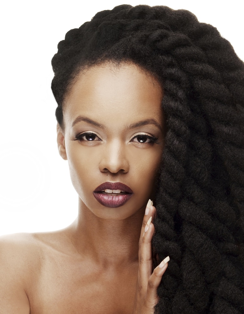 Natural Hair Styles: Braided Long Twist