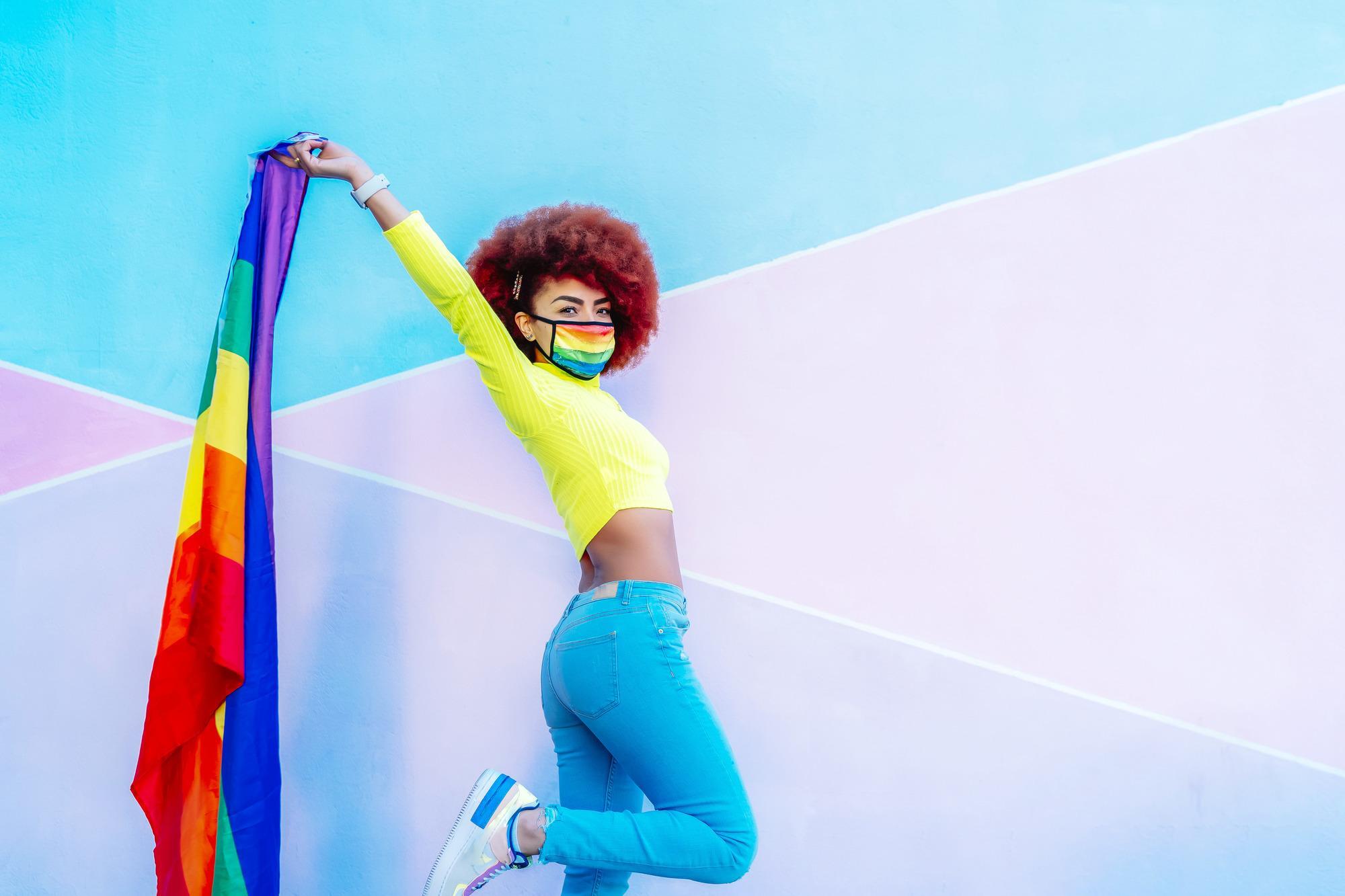 Pride afro hairdo