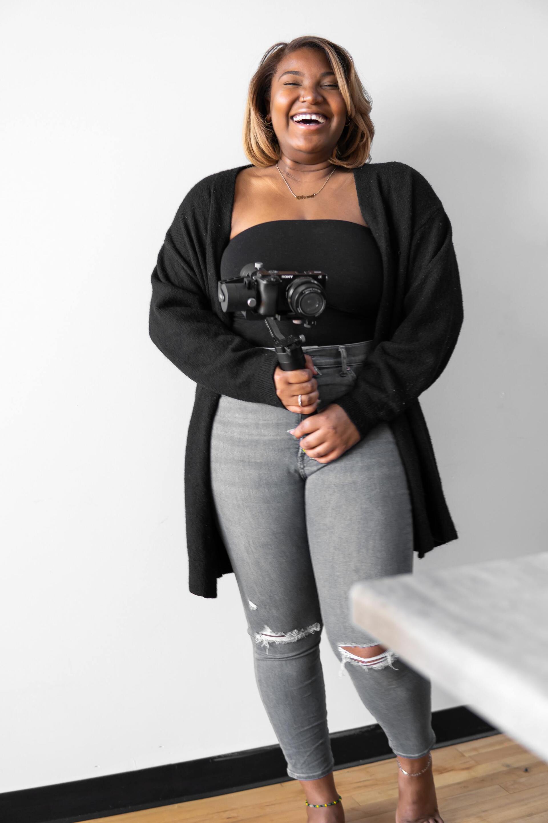 woman with a blonde bob hairstyle