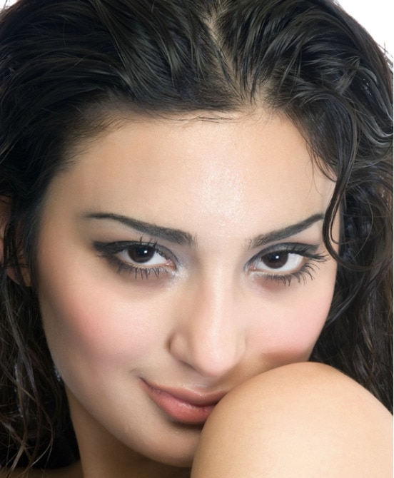 Rain or shine: Women with damp hair