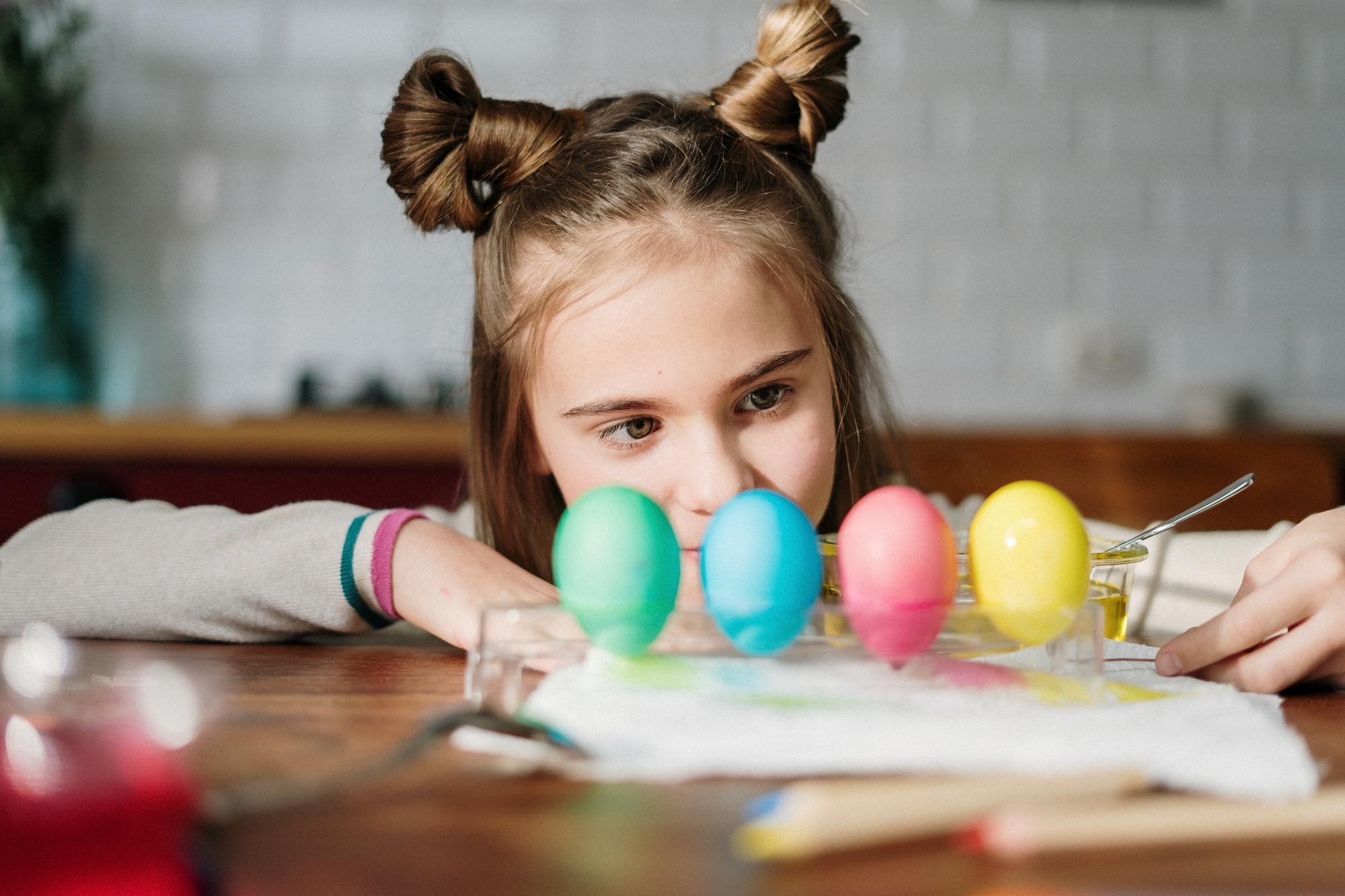 Little girl with half-up buns hairstyle