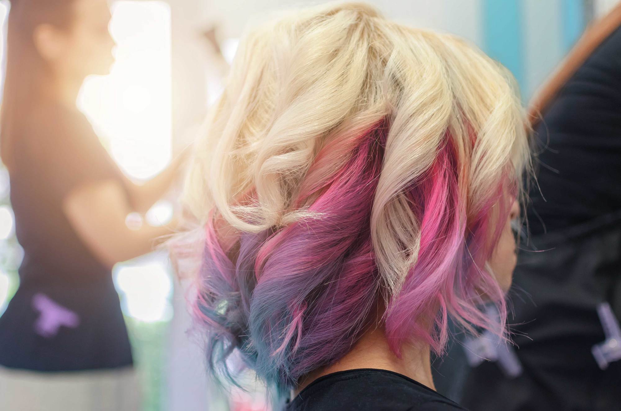 woman with hidden hair colour