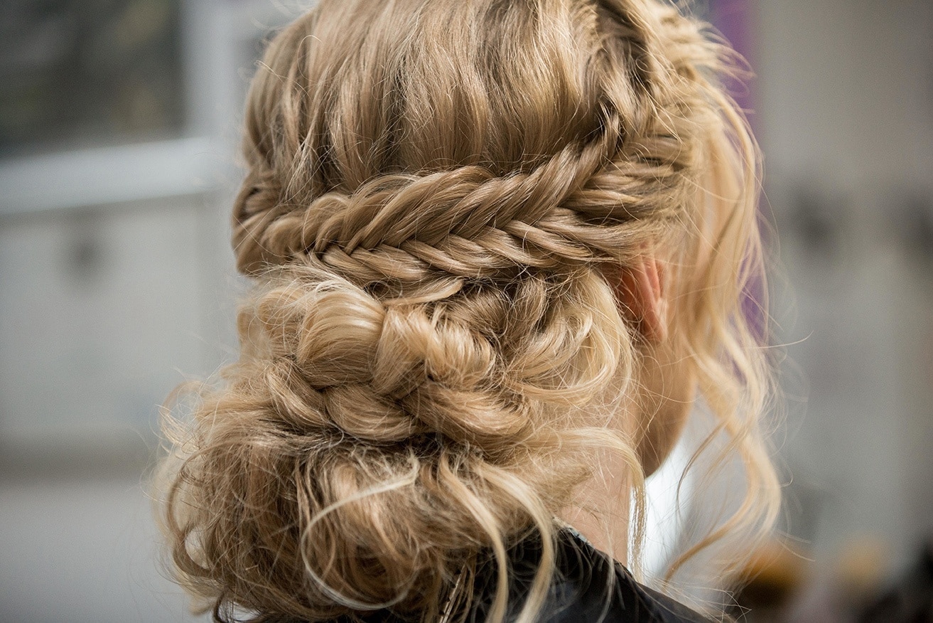 greek inspired hairstyle: braided updo