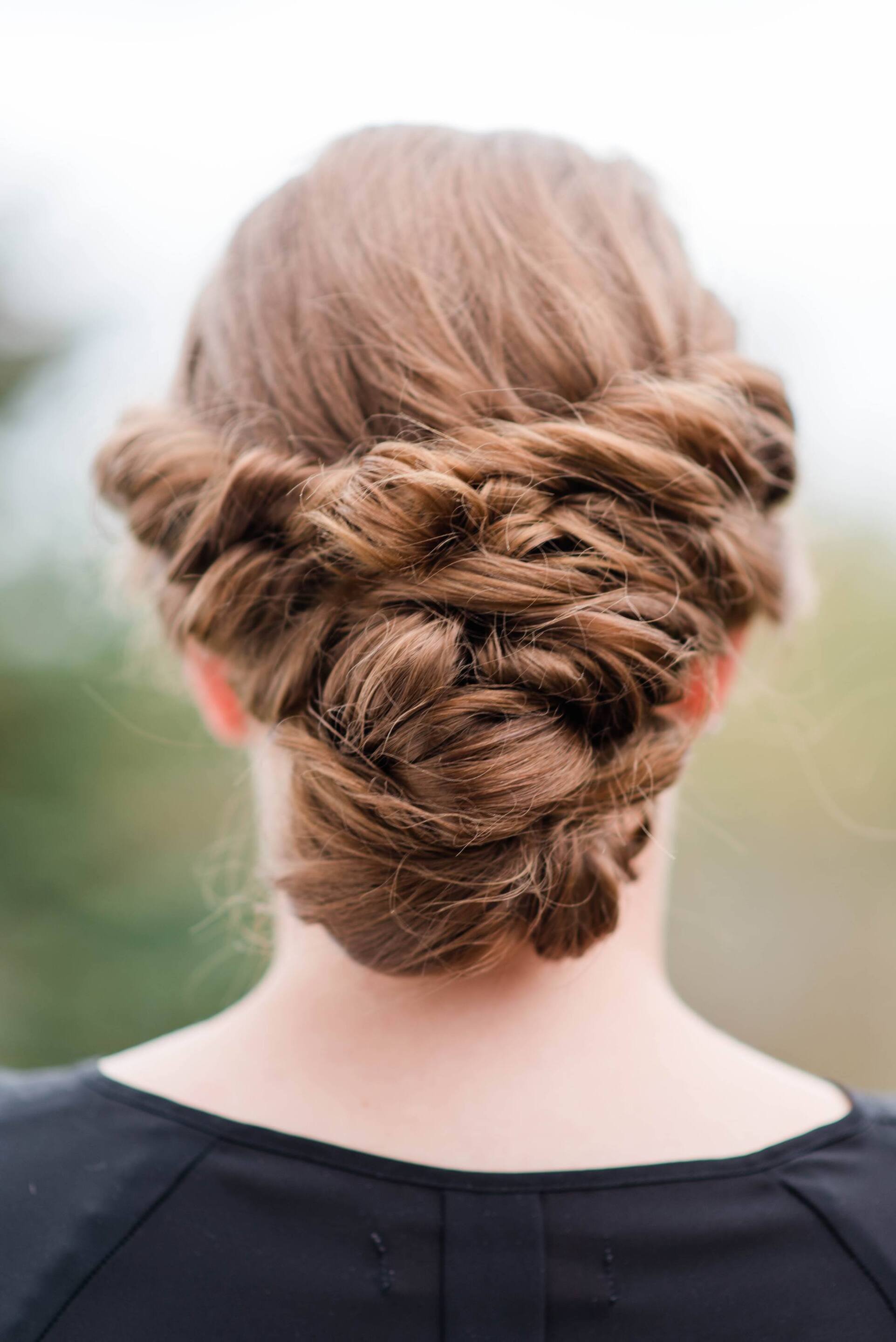 woman with fancy braided updo