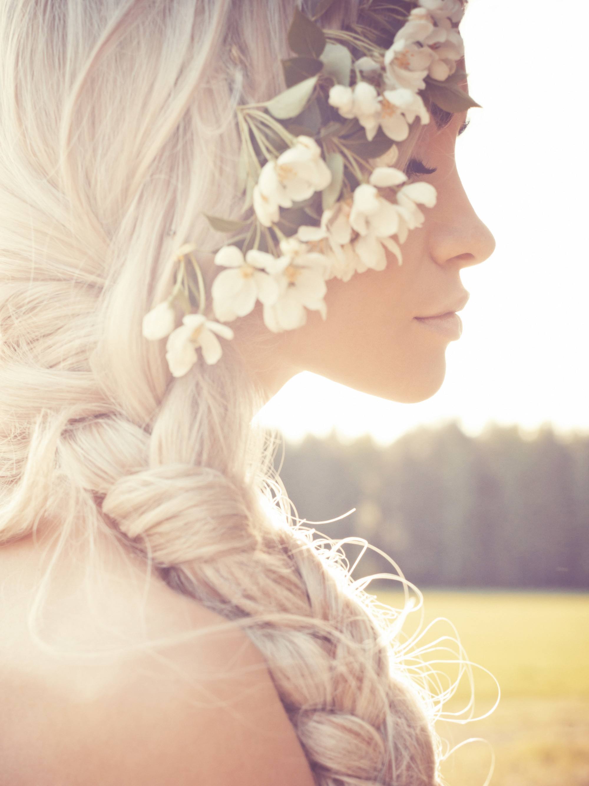 woman with side braid hairstyle