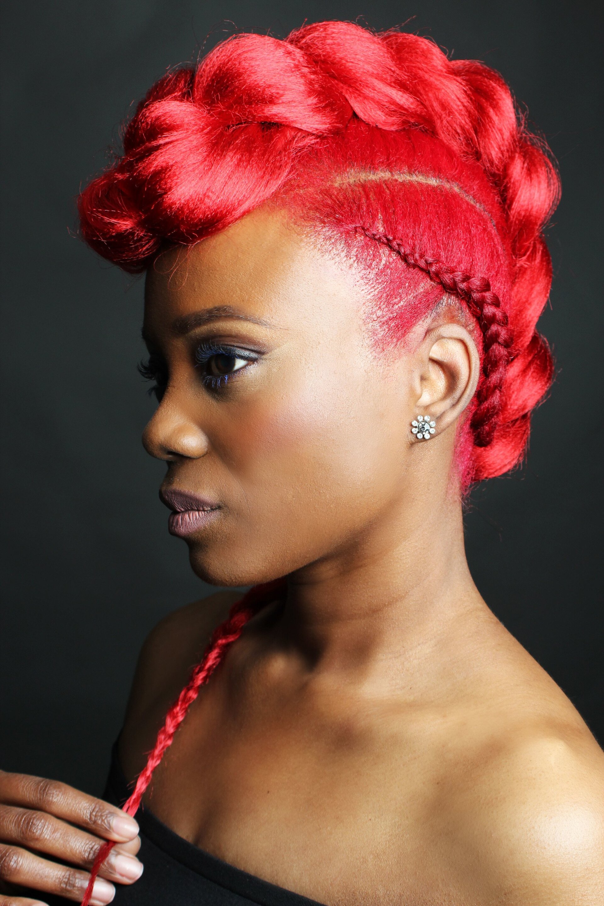 Mohawk with side braids