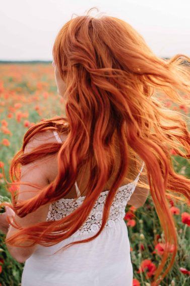 woman with long ginger hair