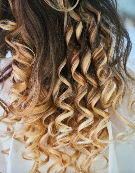 Heavy blonde highlights