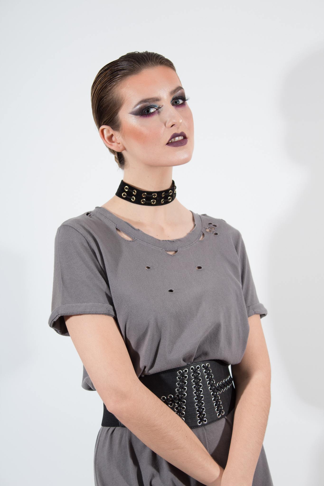 sleek slicked back hair goth hairstyles